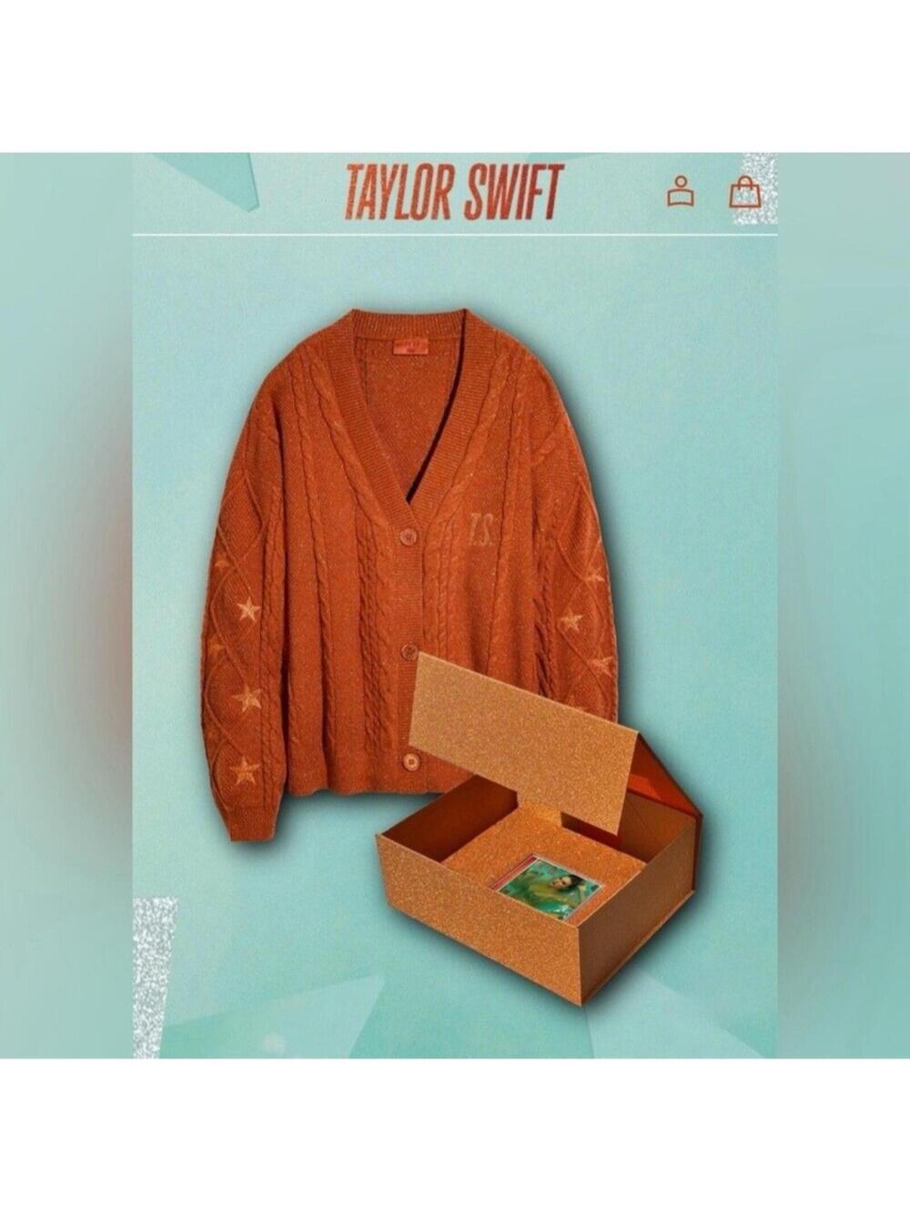 *NEW* Taylor Swift “The Life of a Showgirl” Cardigan + CD Box Set Size XL  / 2XL